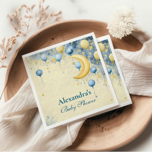 Celestial Moon and Stars Baby shower Servet