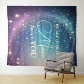 Celestial Moon and Stars Baby shower Wandkleed (In Situ (horizontaal))