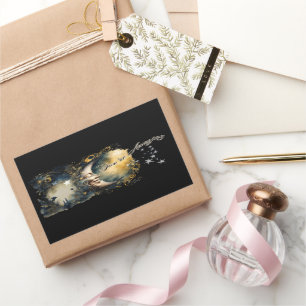 Celestial Moon and Stars beroemd gemaakt door You' Rechthoekige Sticker