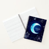 Celestial Moon and Stars Monogram Notebooks Notitieboek (Binnen)