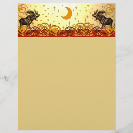 Celestial Moon and Stars  Moose Christmas (Voorkant)