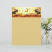 Celestial Moon and Stars  Moose Christmas (Staand voorkant)