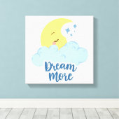 Celestial Moon and Stars Motivation Canvas Afdruk (Insitu (Houten vloer))