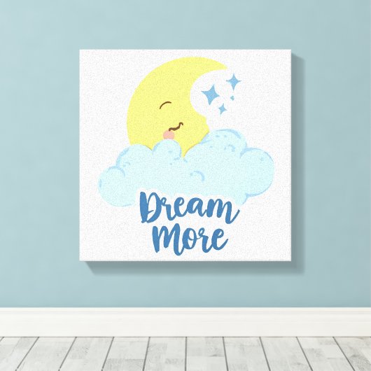 Celestial Moon and Stars Motivation Canvas Afdruk (Insitu (Houten vloer))
