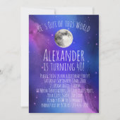 Celestial Moon Astronomy 40e Verjaardagsfeest Kaart (Voorkant)