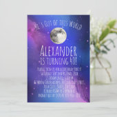 Celestial Moon Astronomy 40e Verjaardagsfeest Kaart (Staand voorkant)