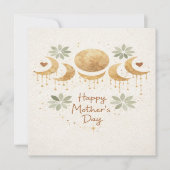 Celestial Moon Boho Mother's Day Card Kaart (Voorkant)