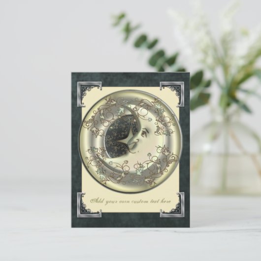 Celestial Moon Briefkaart (Staand voorkant)