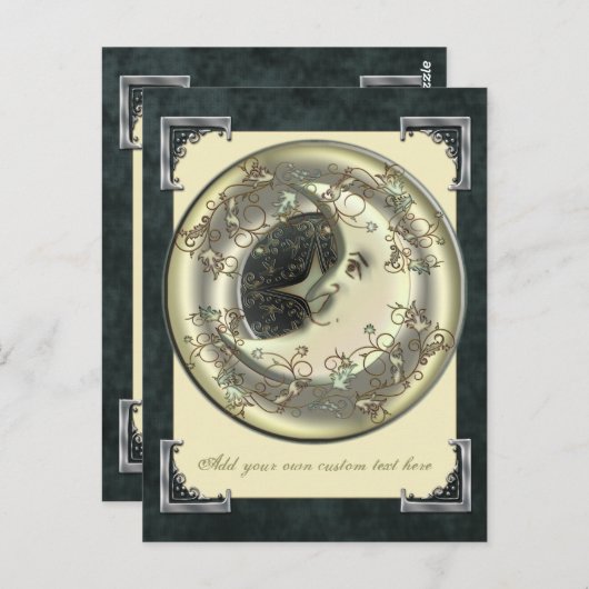 Celestial Moon Briefkaart (Voorkant / Achterkant)