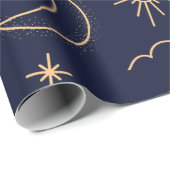 Celestial Moon & Cloud Wrapping Paper Cadeaupapier (Rol Hoek)