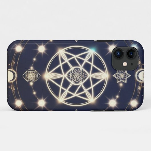Celestial Moon Cycle Mandala – Sacred Geometry Case-Mate iPhone Case (Achterkant (horizontaal))