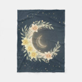 Celestial Moon & Daffodil Baby Fleece Blanket Deken (Voorkant)