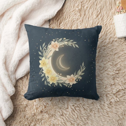 Celestial Moon & Daffodil Nursery Pillow Kussen (Deken)
