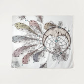 Celestial Moon Dreamcatcher Wandkleed (Voorkant (horizontaal))