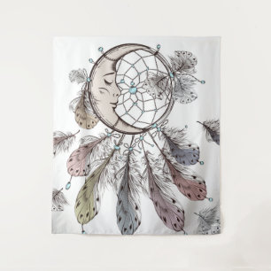 Celestial Moon Dreamcatcher Wandkleed