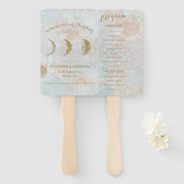 Celestial Moon Elegant Wedding Programme Handwaaier