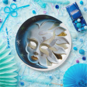 Celestial Moon en Mask Papieren Bordje (Feest)