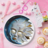 Celestial Moon en Mask Papieren Bordje (Feest)
