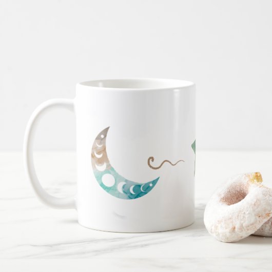 Celestial Moon en Star Summer Mok (Met donut)