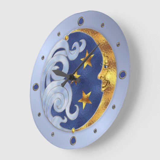 Celestial Moon en Stars Grote Klok (Hoek)