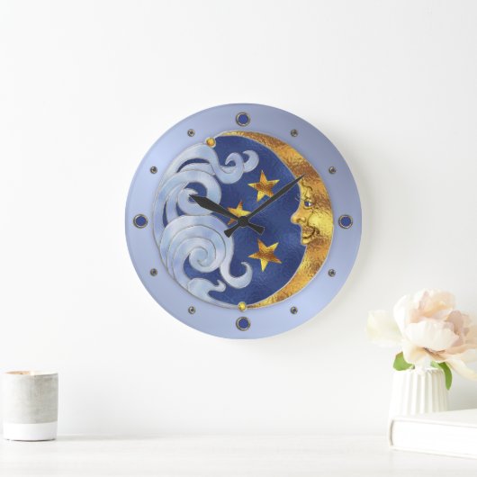 Celestial Moon en Stars Grote Klok (Huis)