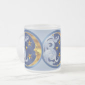 Celestial Moon en Stars Matglas Koffiemok (Voorkant links)