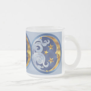 Celestial Moon en Stars Matglas Koffiemok