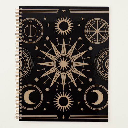 Celestial Moon en Stars Planner (Voorkant)