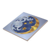 Celestial Moon en Stars Tegeltje (Zijkant)