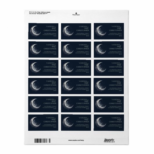 Celestial Moon Etiket (Full Sheet)