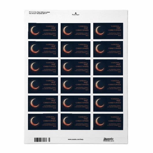 Celestial Moon Etiket (Full Sheet)