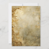 Celestial Moon Fairy Old Gold Bridal Shower Kaart (Achterkant)