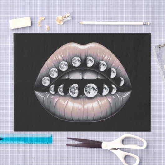 Celestial Moon Fasen Lips Decoupage Tissuepapier (Craft)