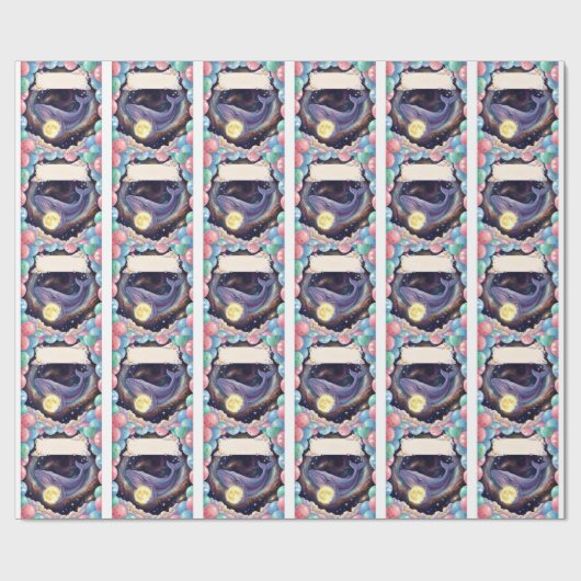 Celestial Moon Gift Wrapping Paper  Cadeaupapier (Vlak)