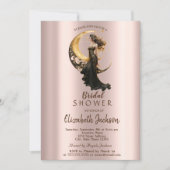 Celestial Moon Girl Roos Gold Vrijgezellenfeest Kaart (Voorkant)