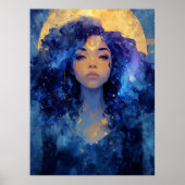 Celestial Moon Goddess Wall Art Poster (Voorkant)