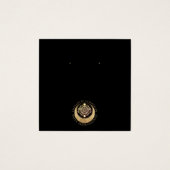 Celestial Moon Gold Black Earring Display Kaarten Vierkante Visitekaartjes (Voorkant)
