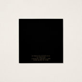 Celestial Moon Gold Black Earring Display Kaarten Vierkante Visitekaartjes (Achterkant)