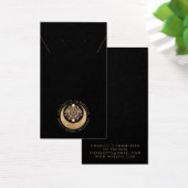 Celestial Moon Gold Black Earring Ketting Display Visitekaartje (Bureau)
