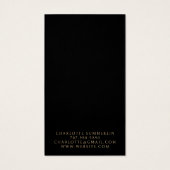 Celestial Moon Gold Black Earring Ketting Display Visitekaartje (Achterkant)