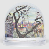 Celestial Moon Magical Gift Luxembourg Whimsical Sneeuwbol (Achterkant)