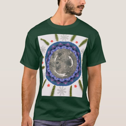 Celestial Moon Mandala T-shirt (Voorkant)