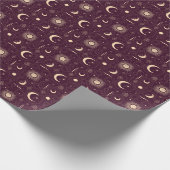 Celestial Moon Midnight Sky inpakpapier (Hoek)