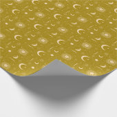 Celestial Moon Midnight Sky inpakpapier (Hoek)
