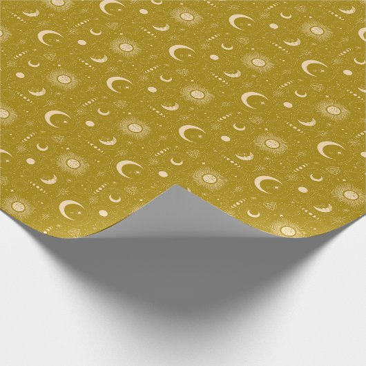 Celestial Moon Midnight Sky inpakpapier (Hoek)
