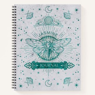 Celestial Moon Moth gepersonaliseerd tijdschrift Notitieboek
