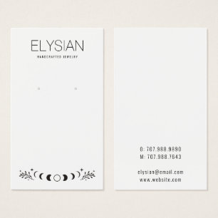 Celestial Moon Oorbel Sieraden Display Kaarten Visitekaartje