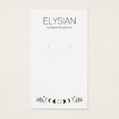 Celestial Moon Oorbel Sieraden Display Kaarten Visitekaartje (Voorkant)