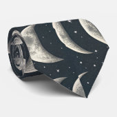 Celestial Moon Phase (2) Stropdas (Opgerold)