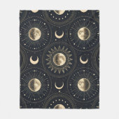 Celestial Moon Phase (4) Fleece Deken (Voorkant)
